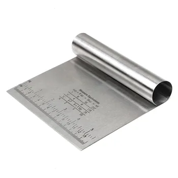 

Professional Stainless Steel Pizza Dough Scraper Cutter Baking Pastry Spatulas Fondant Cake Decoration Tools Kitchen Accessories