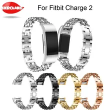Нержавеющая сталь часы для fitbit заряд 2 ремешок Band Ссылка Браслет ремешок смарт-Браслет аксессуар для fitbit