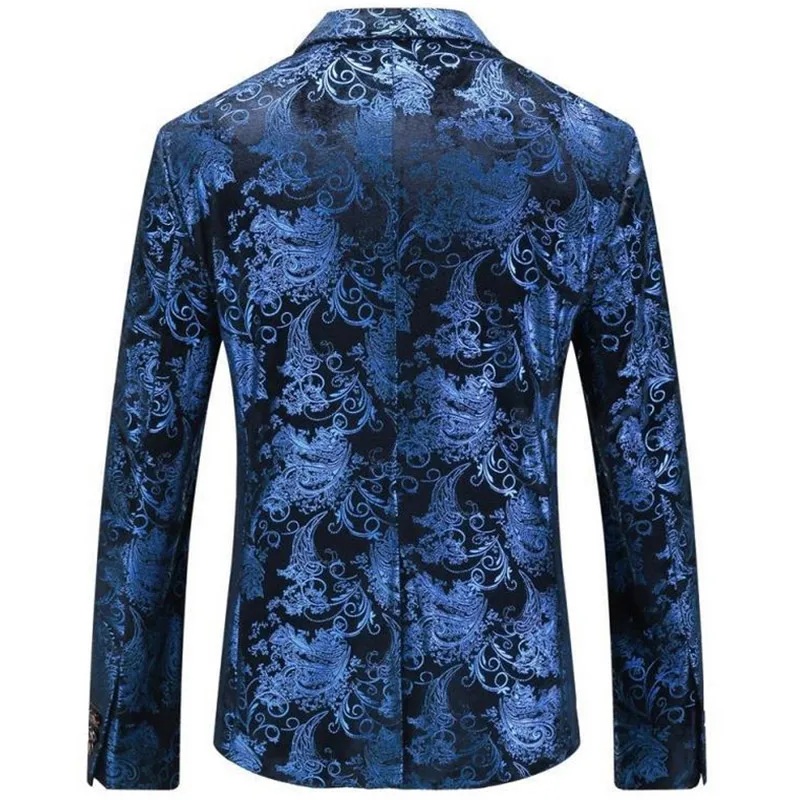 PAULKONTE Pattern Printing Mostly Male Dress Jacket Business Casual Suit Jacket Simple Slim Fit Male Blazer Classic Men's Jacket PAULKONTE Pattern Printing Mostly Male Dress Jacket Business Casual Suit Jacket Simple Slim Fit Male Blazer Classic Men's Jacket