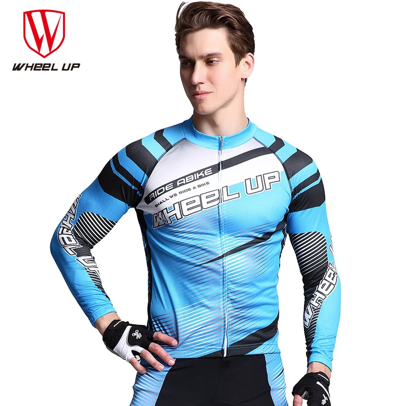 

WHEEL UP High-elastic Anti-sweat Reflective Sleeve Bicycle Riding Trouser Clothing Breathable Quick-drying Cycling Clothes Suit