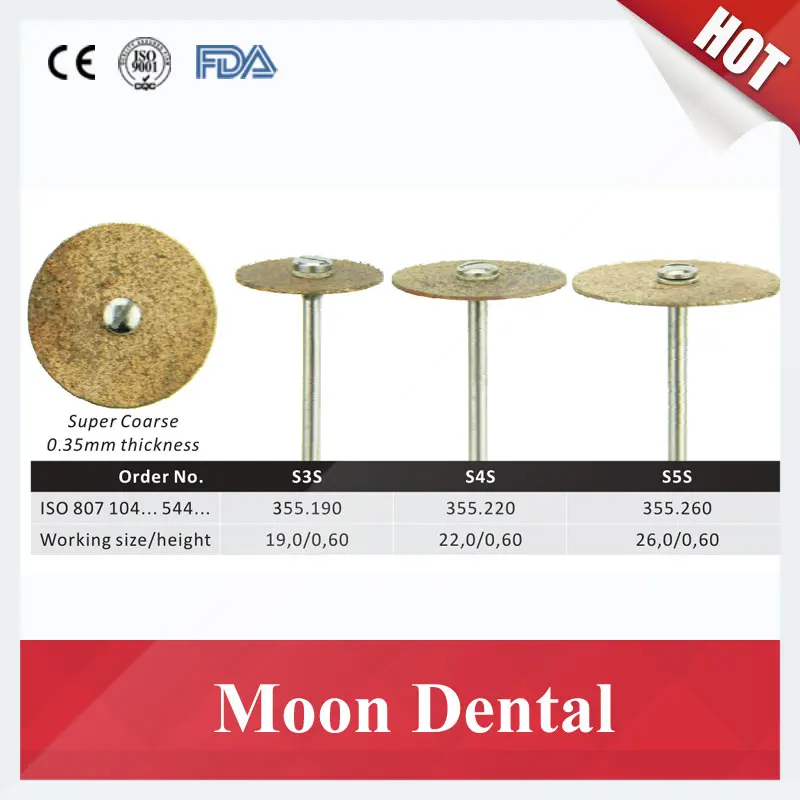 

6 Pieces/lot 0.35mm Thickness Medium & Super Coarse Full-coated Sintered Diamond Cutting Discs with 1 Free Mandrel