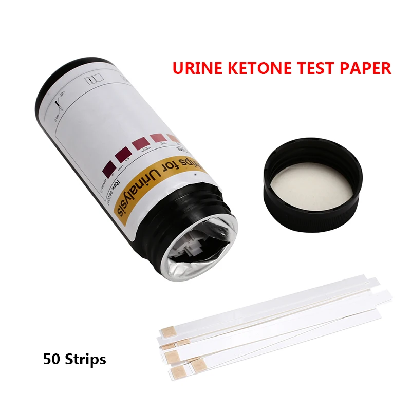 PH Meter 50pcs/set Ketone Test Strips Home Ketosis Urine Test Atkins