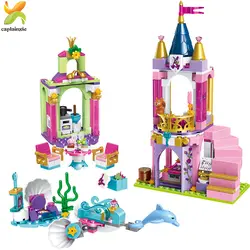 316 шт морской замок русалки принцесса друг девушка DIY модель строительные блоки наборы игрушки собранные обучающие игрушки для детей