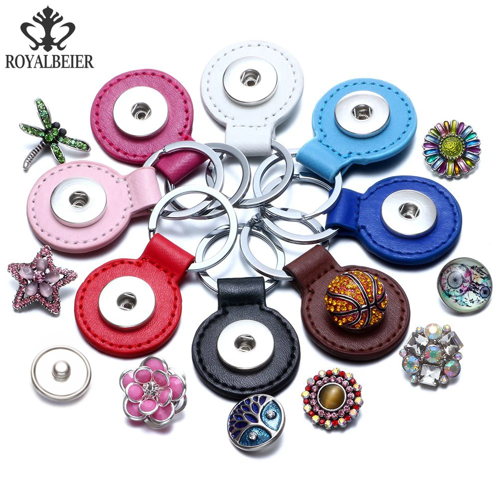 Royalbeier DIY Snap Key Rings Women Bag Keychains Fashion Decorations Hanging Pendant Jewelry Trendy Chain | Украшения и
