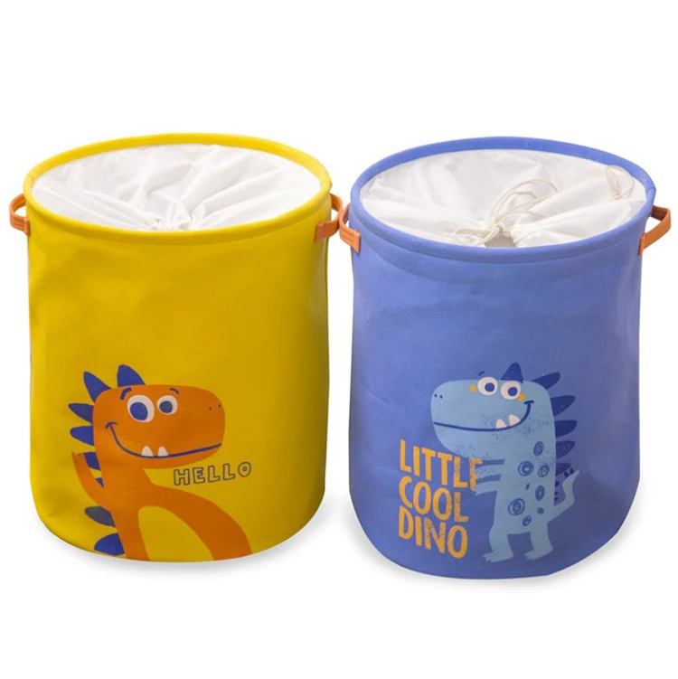 kids Storage  Basket cotton Storage Barrel Standing Toys Clothing Storage Bucket Laundry Organizer Holder Pouch Household  (2)