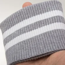 1 пара полосатых вязанных манжетов, обрезная одежда, куртка, пальто, хлопковые эластичные мягкие запонки 2,76*3,54 дюйма