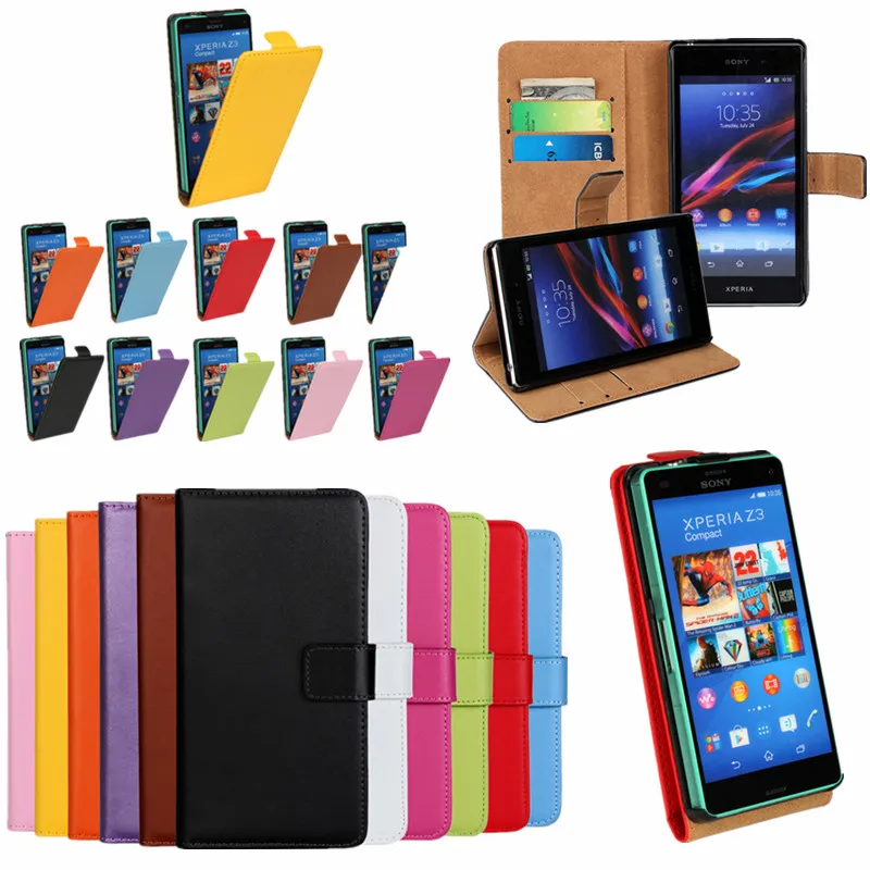  Flip Cover Case For Sony Xperia Z1 Z2 Z3 Z4 Z5 Compact Premium Z C6603 Wallet Leather Cover For Sony Z3 Compact Z1 Z2 Z4 Z5 Case 