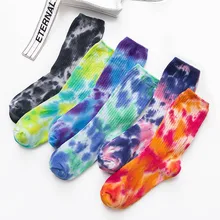 Женские хлопковые носки для скейтеров в стиле Харадзюку, разноцветные, унисекс, до колена, забавные носки, модные, повседневные, уличные, женские, длинные носки