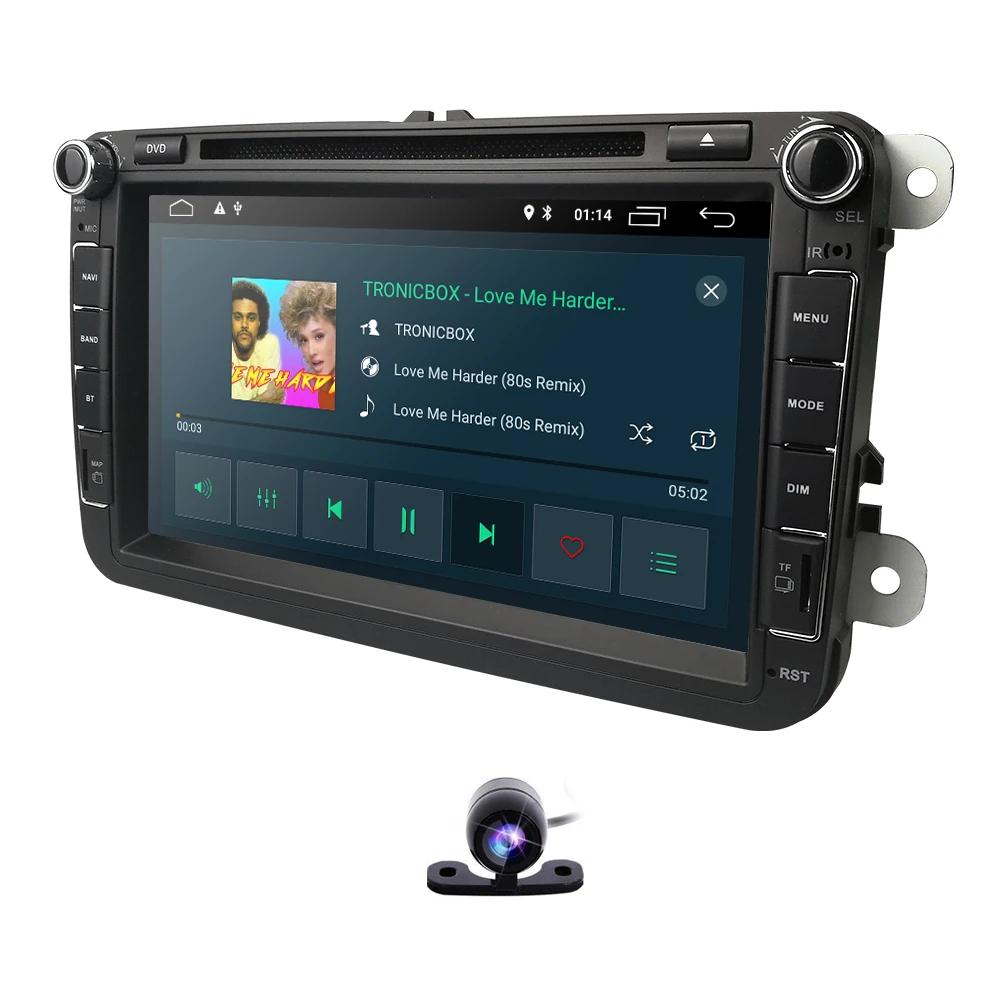 Discount IPS screen Car DVD player Android 9.0 For  V W Golf V 2003-2008 Tiguan Skoda Fabia Rapid Seat Leo Skoda EQ OBD2 TPMS DAB Camera 0