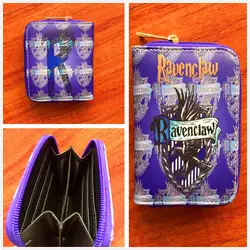 Новый аниме Гарри Поттер PU короткие бумажник на молнии Равенкло держатель для карт кошелек мультфильм Волшебная школа W726