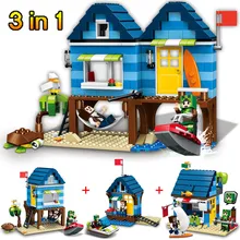 Minha Série Casa de Praia Do Mundo Mente Mundo Oceano Tijolos de Construção De Brinquedos Blocos de Construção Compatível LegoINGLYS Minecrafter 287 Pcs
