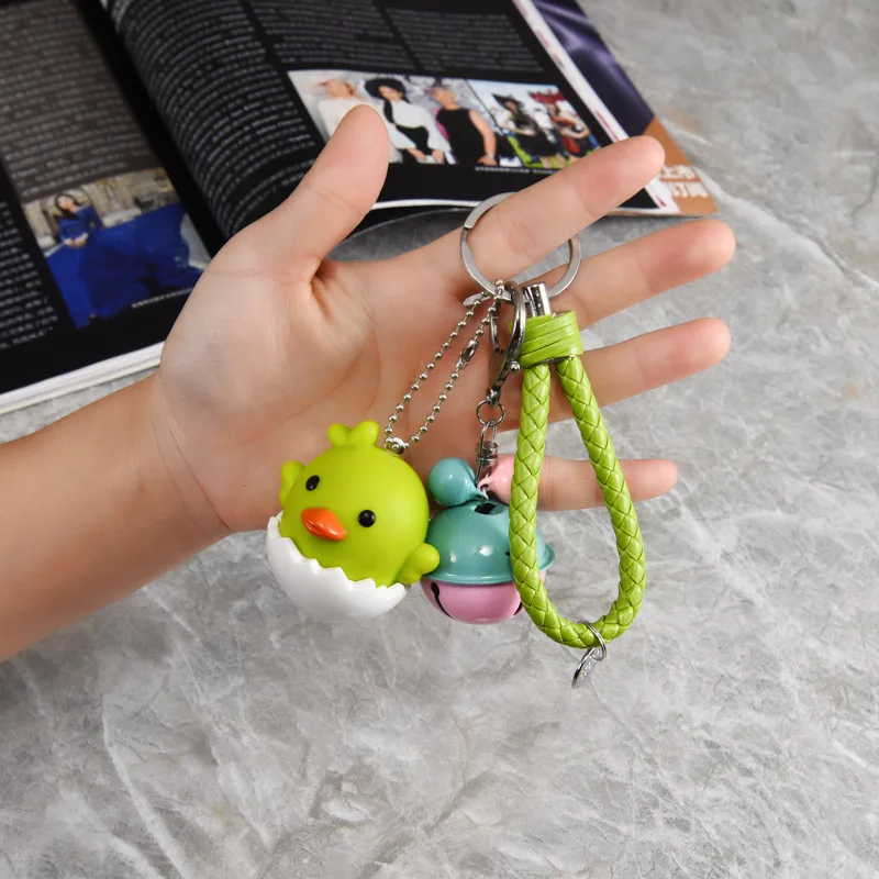

2019 Hot Selling Toy little Egg Baby Bell Key Chain Key Chain Car Key Chain Pendant action Figure Doll Christmas present
