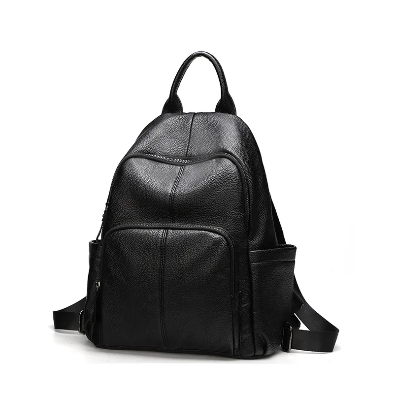 

FASHION Genuine Leather Women Backpack Vintage College School Backpack for Teenage Girl Female Natural Leather Backpack new C708