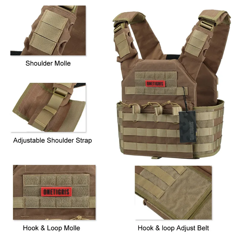 OneTigris Outdoor CS Vest Military Equipment 500D Nylon Cloth JPC Tactical Molle Hunting Vest