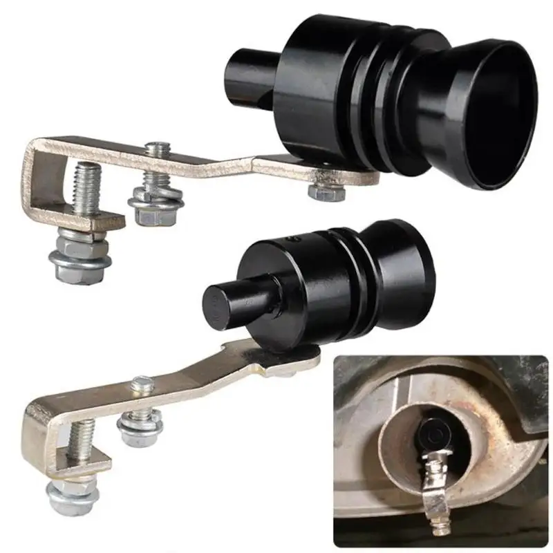 Universal Black Fake Turbo Sound Exhaust Blow off Valve Simulator Whistler XL