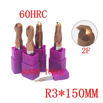 

2PCS/set R3 Real HRC45 For 2 flutes ball nose end mill milling cutter CNC router bit Power Tools