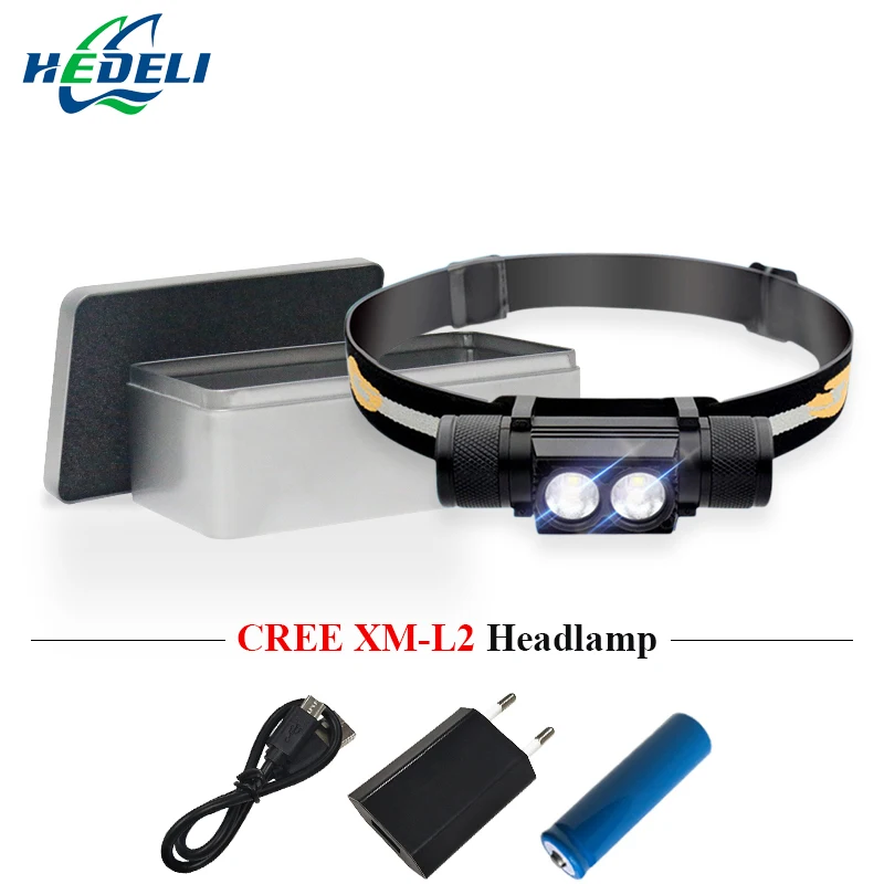 

Cree xm-l2 5W Mini lantern head lamp 2300lm USB charge 18650 Rechargeable battery portable Torch fishing lamp Camping hunt
