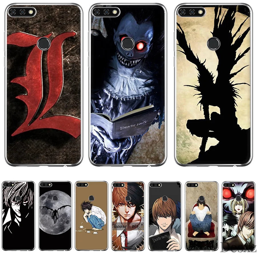 

Desxz Anime Death Note Case Cover For Huawei Honor 6A 6C 7A Pro 7C 7X 8X 9 10 Lite Note 10 8C Play Shell Protection