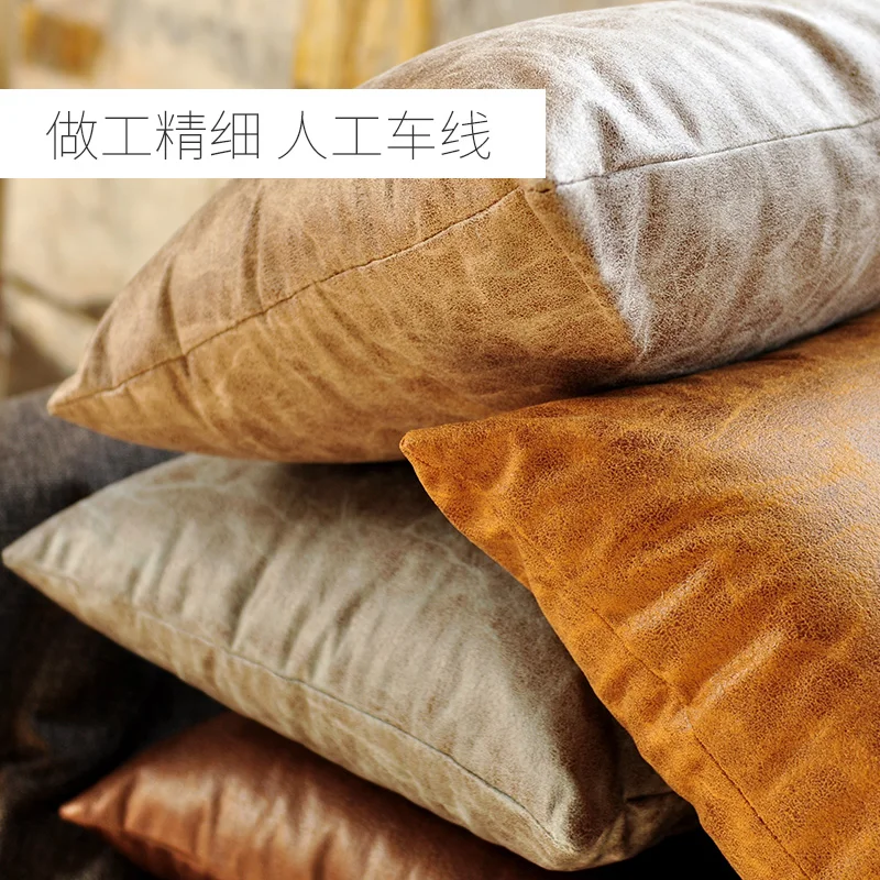 30x50/45x45 см/55x55/60x60 см наволочка из искусственной кожи для дивана, чехол для подушки, декоративный уплотненный полиуретановый чехол для подушки
