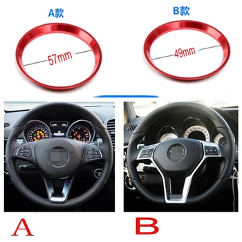 

Aluminum car steering wheel sticker For Mercedes benz AMG w204 w211 W210 CLK c180 e200 CLA GLK GLE GLC A180 A B C E S class