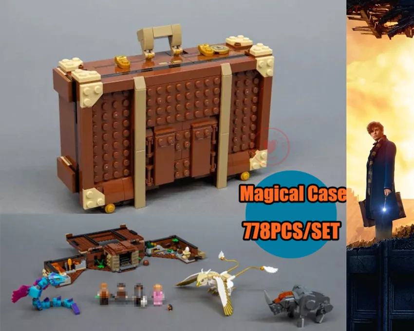 

New Newt`s Case of Magical Creatrues fit Harry Potter Fantastic Beasts 75952 Building Blocks bricks Kids diy Toys Gifts