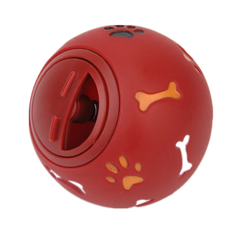 Собака игрушка, резиновый мяч Интерактивная утечки Еда покрывается катышками кошка собака игрушки-прорезыватели Training чистящих жевательные игрушки для домашних животных - Цвет: RED