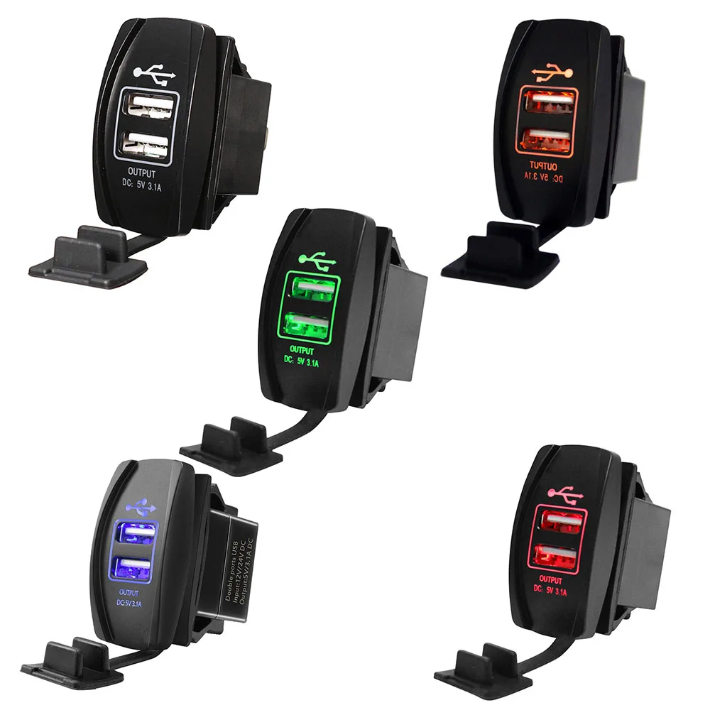 Car USB Charger Quick Charge 3.0 2.0 Mobile Phone Charger 2 Port USB Fast Car Charger for iPhone Samsung Tablet Car-Charger