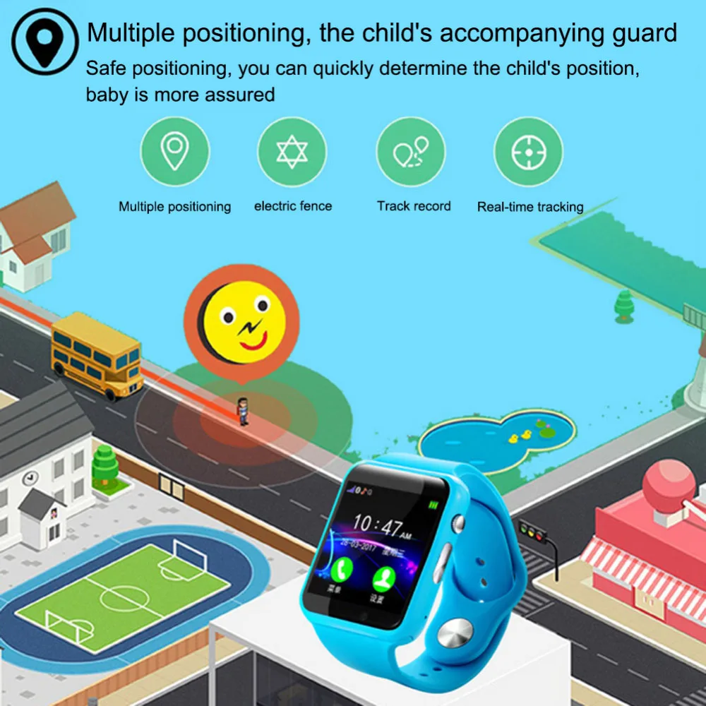  Kinder Anti Verloren Kind GPS Tracker SOS Überwachung Positionierung Anruf Kamera Telefon smart Kin