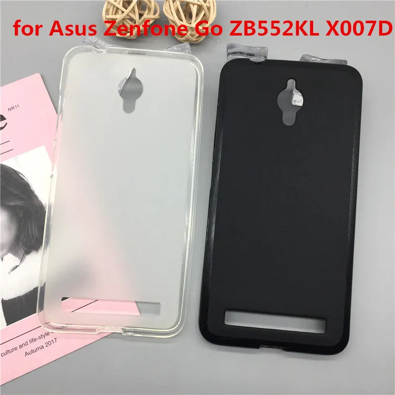 

Luxury Case Soft Silicon Phone Para for Asus Zenfone Go ZB552KL X007D TPU Fundas Protector Full Cover Shell Black Cases