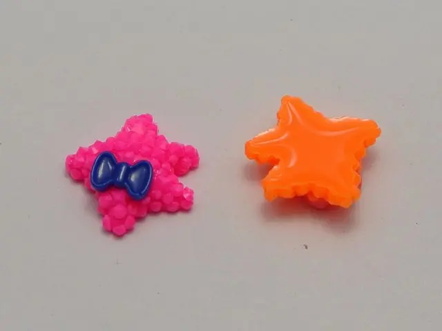 100 смешанных Цвет Flatback Смола Starfish с бантами в горошек со стразами кабошон 20x18 мм