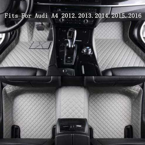 

High Qualit Car Leather Floor Mats Fits For Audi A4 2012.2013.2014.2015.2016 Free shipping