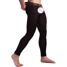 Пикантные Для мужчин леггинсы Кальсоны для женщин Мотобрюки молоко Волокно шелковистой soild мягкий сжатия Нижнее Бельё для девочек длинные Брюки для девочек Homem пижамы Кальсоны для женщин