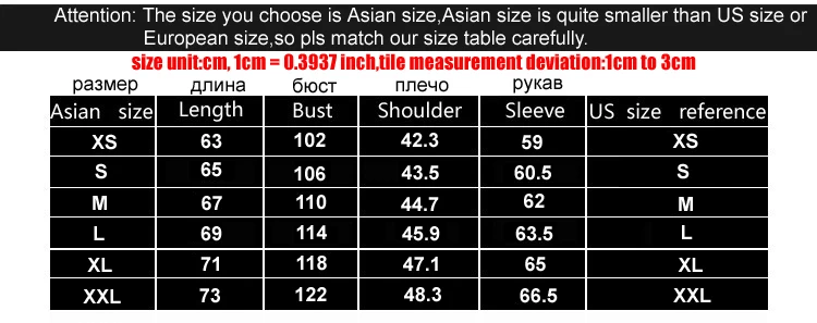0XS to 4XL