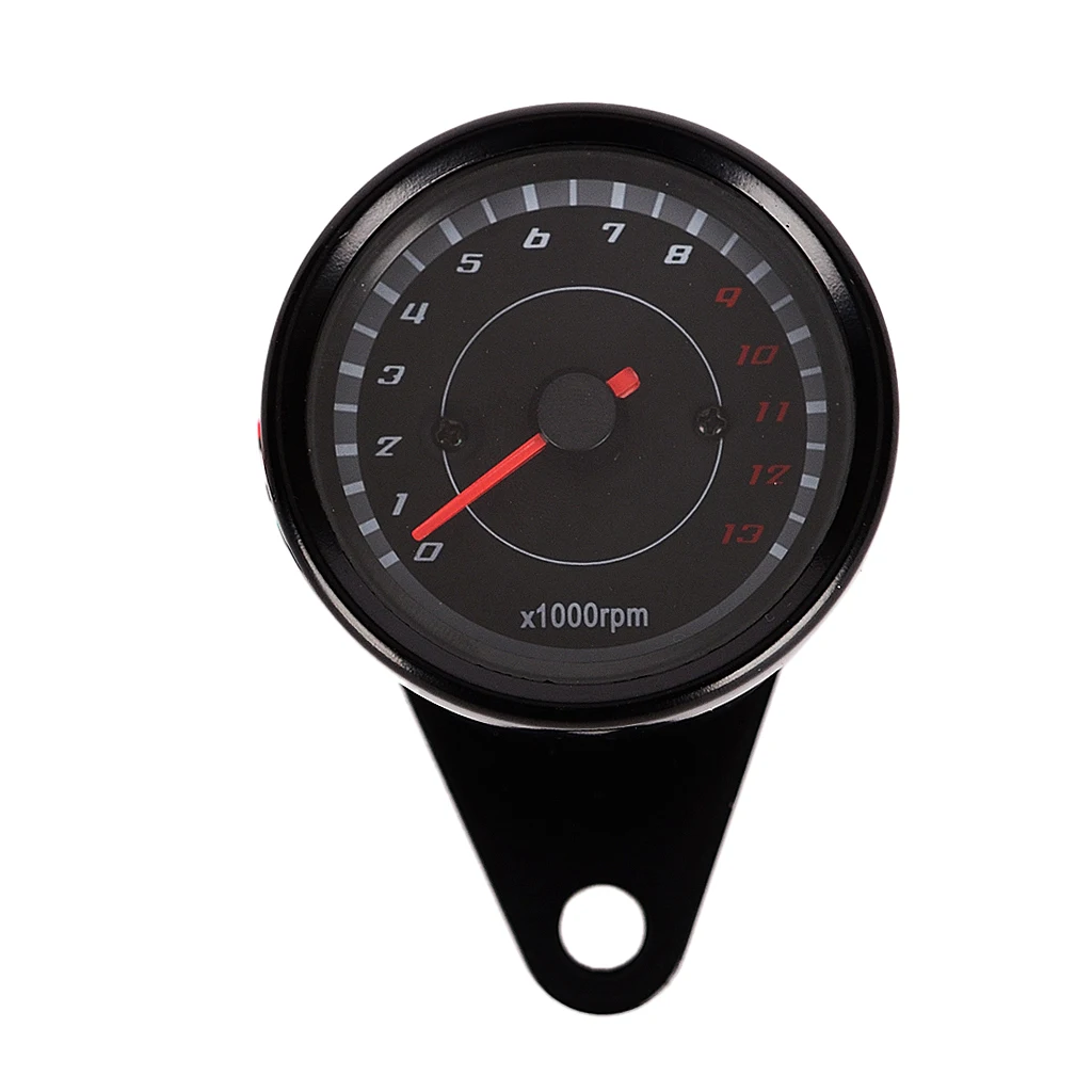 Motorcycle Backlight 12V Tachometer Speedometer Tacho Gauge 0-13000 RPM Internal night light,full-sweep