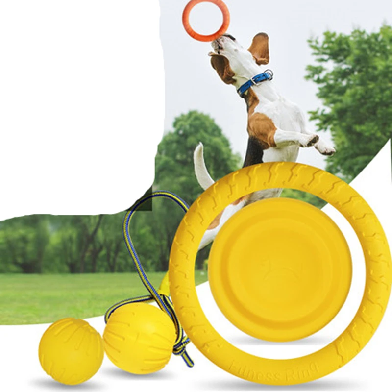 Мода EVA Pet жевательная игрушка тяговое кольцо мяч кости летающие диски-игрушки для кошек и собак тренировка жевания игрушки для собак товары для домашних животных