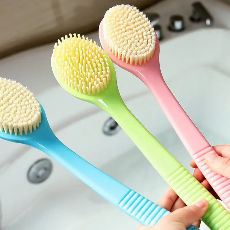 NEW Long Handle Bath Brush Scrub Skin Massage Health Care Shower Reach Feet Rubbing Brush Body