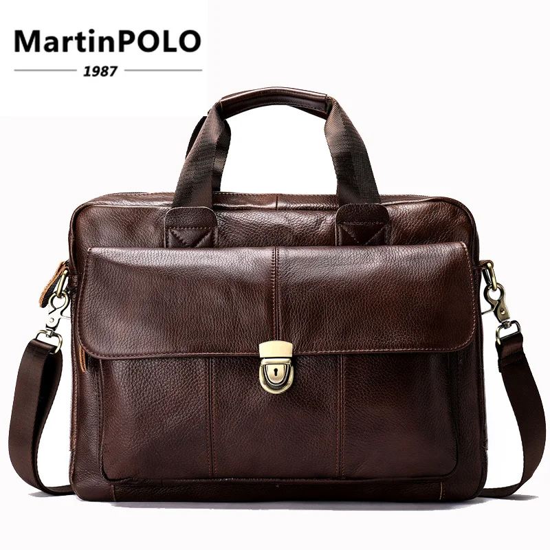 

Messenger Bag Men Laptop Handbags Genuine Leather Men's Bags Computer Crossbody Shoulder Bag Leather Man Briefcases MLT315