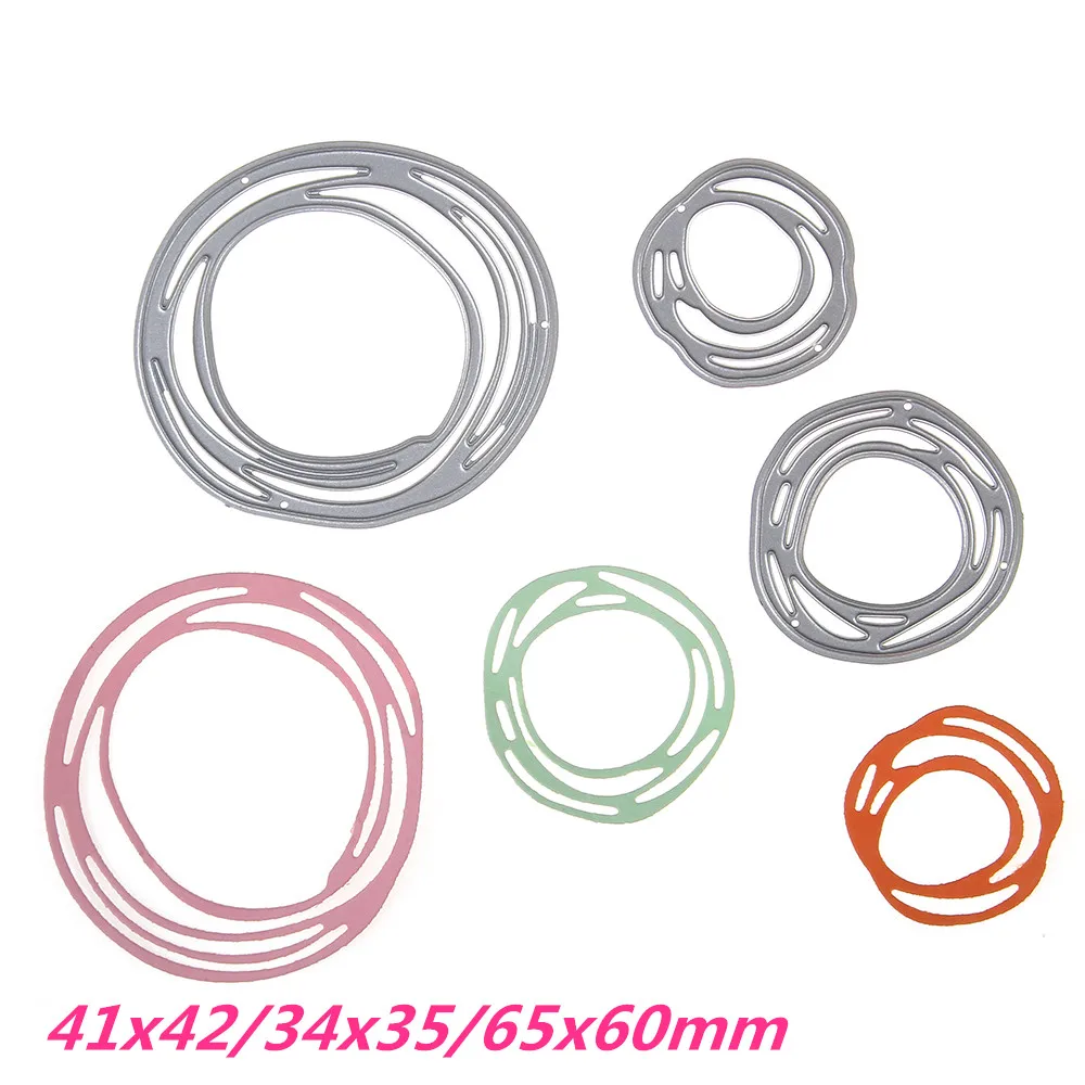 

41x42/34x35/65x60mm Circle Making Scrapbook Greeting Card Decor Lace Metal Cutting Dies Stencil Frame Embossing Template DIY