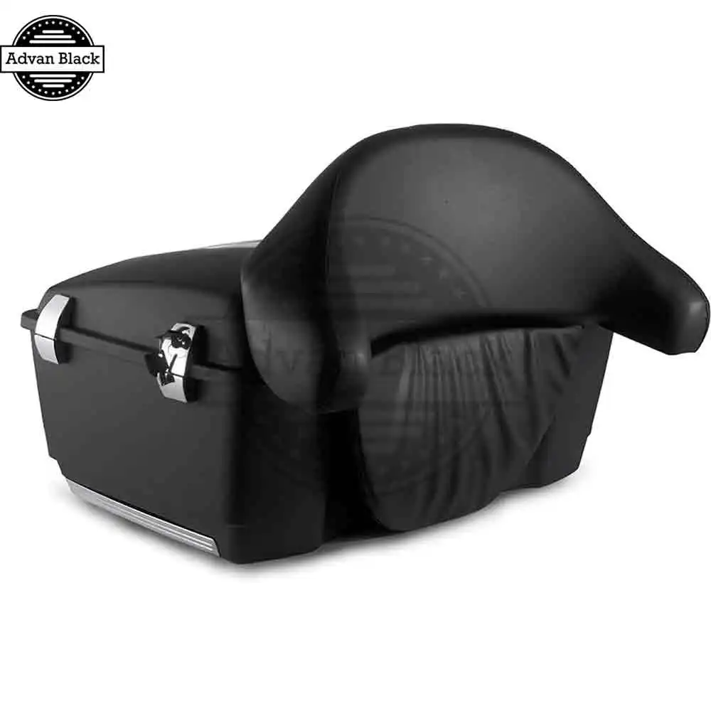 

AdvanBlack King Black Chopped Tour Pack Pak Backrest For Harley Touring Street Electra Road Glide Road King 1993-2013
