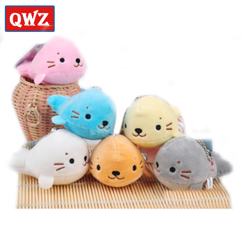 QWZ10CM3PacksKawaiiSealPlushPendantMiniStuffedAnimalDoll