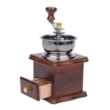 Holz und Metall Mühle Kaffeemaschine Schleifmaschinen Retro Mini Manuelle Kaffeemühle Handgemachte Grinder