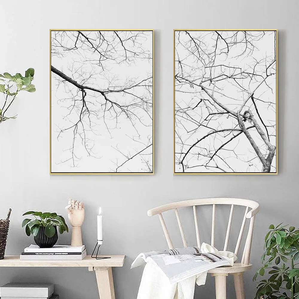 Tree Branch Nordic Posters and Prints Scandinavian Wall Art Canvas