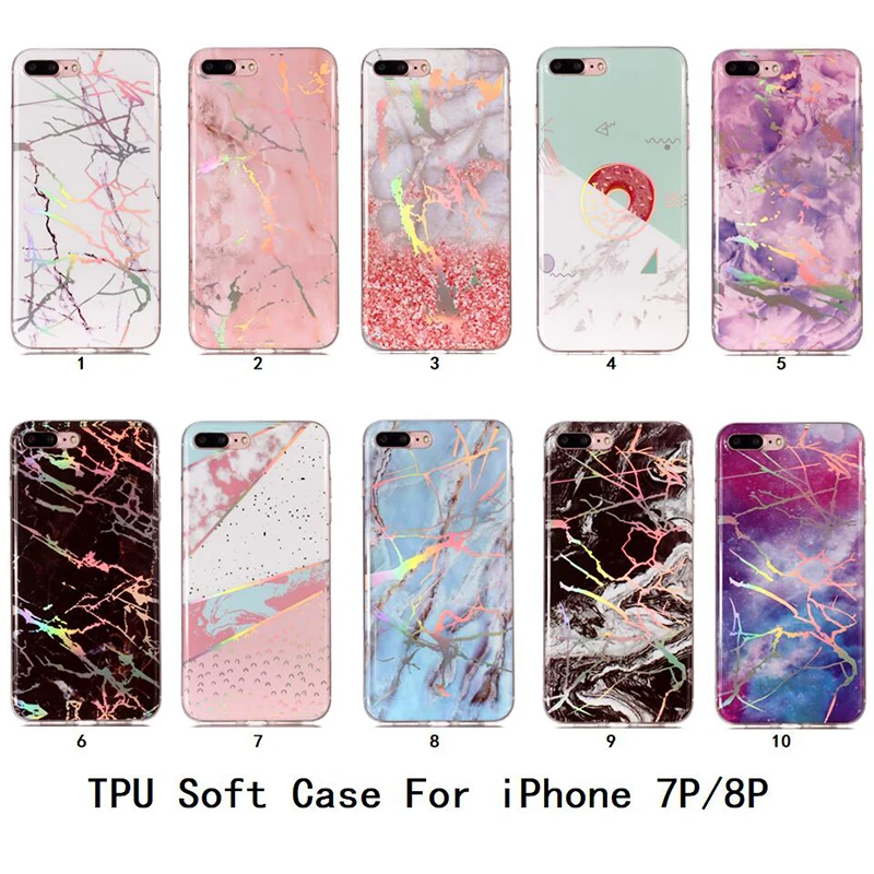 For iphone 5s 5 SE 6 6s 8 678 plus X Granite Scrub Laser IMD Marble Stone image Painted Silicone Phone Case For iphone 7 cases (26)