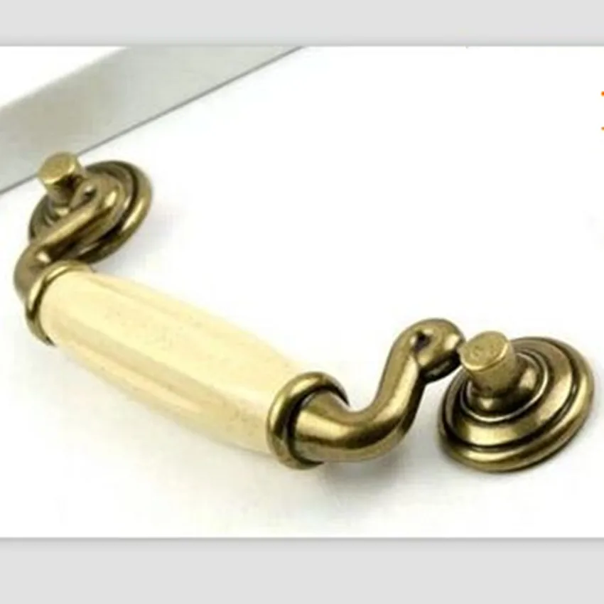 

115mm vintage rings handles antique brass drawer cabinet pulls knobs bronze ceramic dresser door handles retro furniture handle