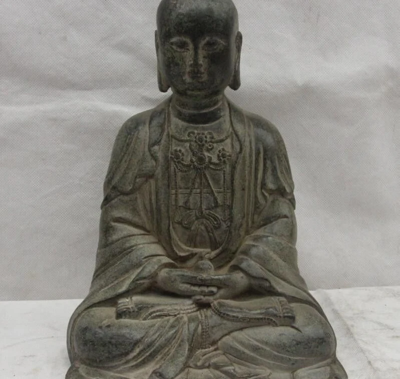 

Tibet Buddhism Copper Bronze Jizo Ksitigarbha Bodhisattva Tangseng Buddha Statue