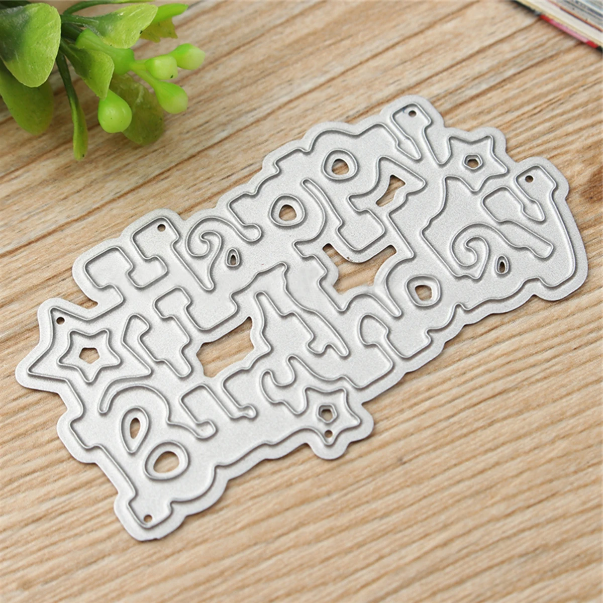JX-LCLYL 1pc 60 x 35mm Birthday Metal Cutting Dies Stencil Scrapbooking Cards Album Embossing Craft DIY