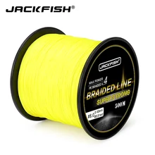 JACKFISH 4 Strand PE плетеная рыболовная леска 500 м/300 м 10-80LB мультифиламентная леска для ловли карпа морская леска