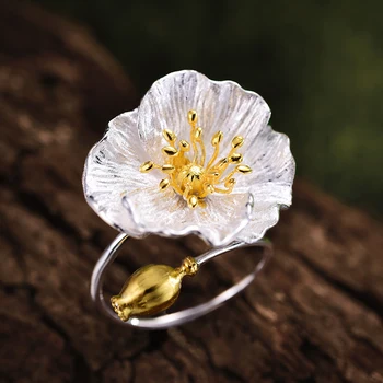 Handmade Blooming Poppies Flower Rings4