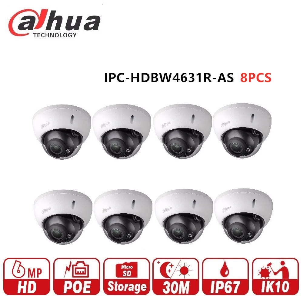 

Dahua Security IP Camera IPC-HDBW4631R-S Upgrade from IPC-HDBW4431R-S 6MP POE SD Card slot Security CCTV Camera IK10 8pcs/lot