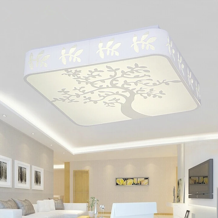 

Round/Square/Rectangle Hollow PMMA Surface Mounted LED Ceiling Light RGB/Cool white/Smart Remote For Home Luminaire (Optional)